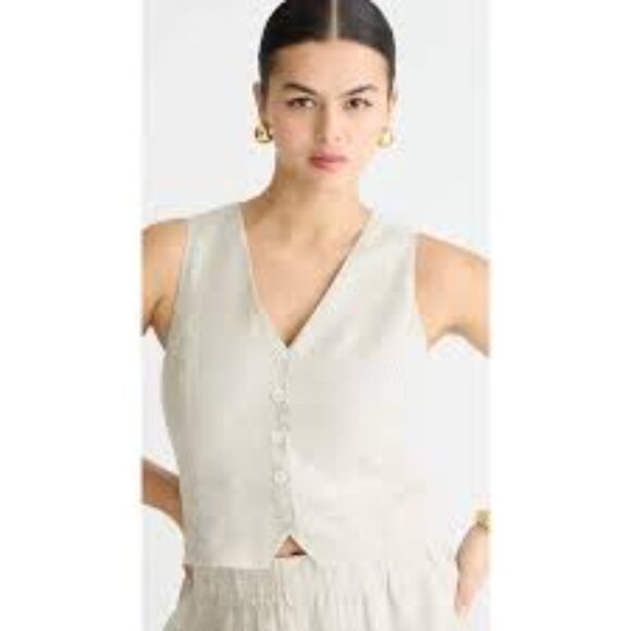 J. Crew Jackets & Blazers - J. Crew Slim-Fit Linen Vest in Flax Tan 2